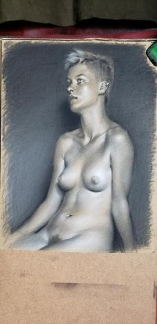 A pastel drawing by Grigor Eftimov